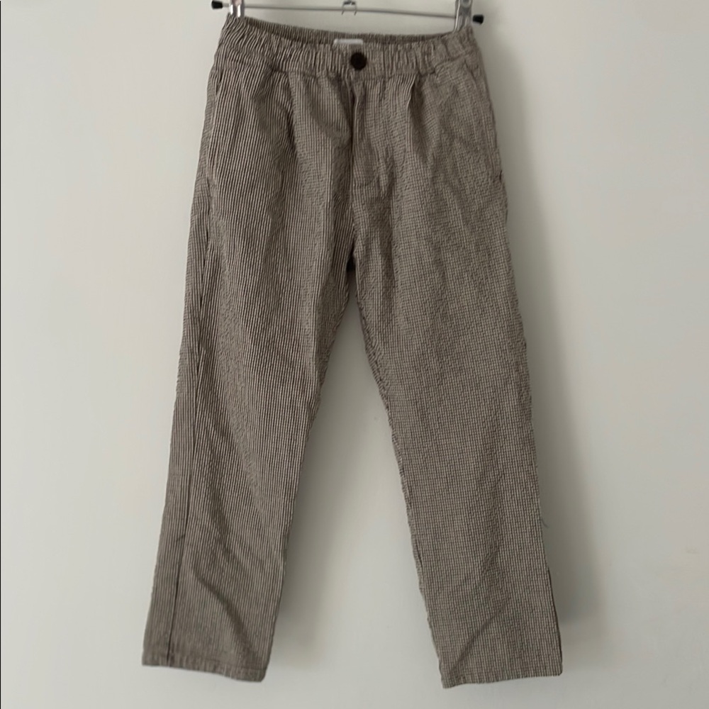 Boys Check Casual Pants Size 9 Years Excellent Condition